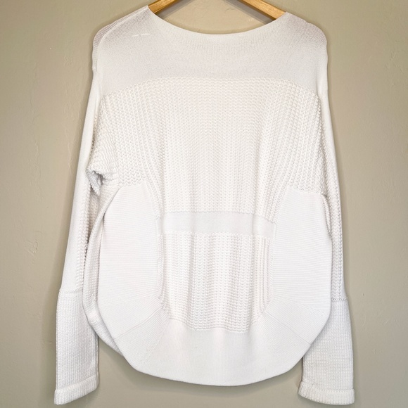 Helmut Lang | Side Slit Paneled Fine Heavy Knit Sweater - Picture 3 of 12